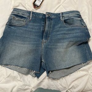 Womens high rise jean shorts